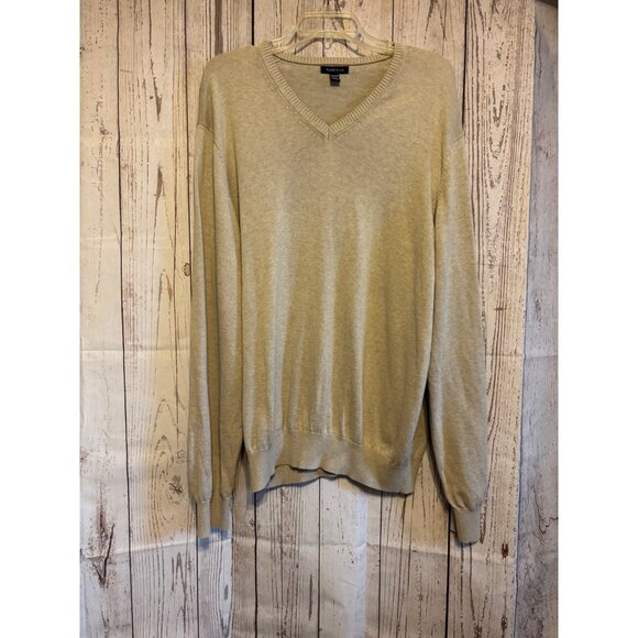 VanHeusen Vintage Men’s 80’s V neck Beige Pullover Sweater Size XXL - Picture 3 of 9